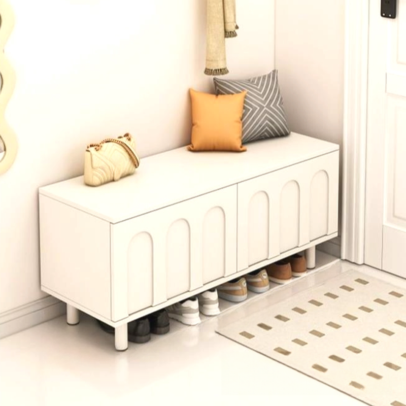 Modern Simple Style Solid Colour Composite Wood Upholstered Accent Benches