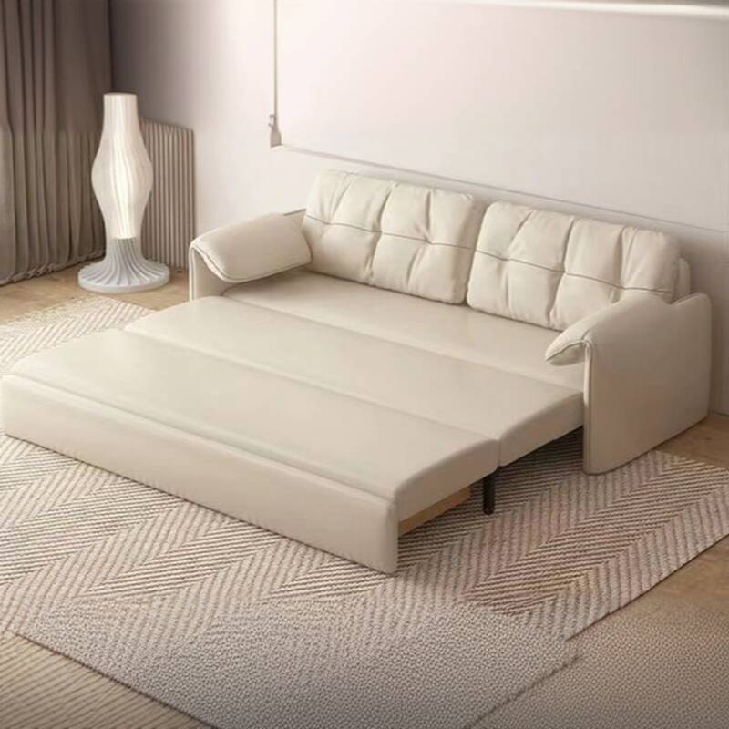 Twin Size/Queen Size/Full Size Scratch-proof Day Bed Futon in Beige with Biscuit Back and Pillow Top Arm for Loveseat/Seats 3