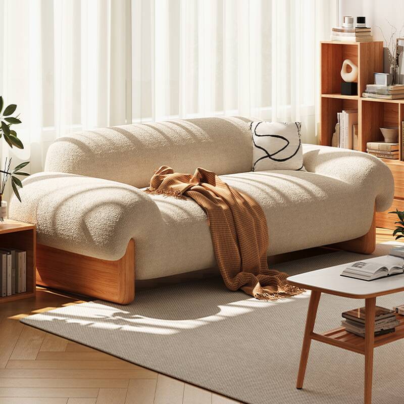 Standard Sofa in Ivory with Arm and 1 Pillow