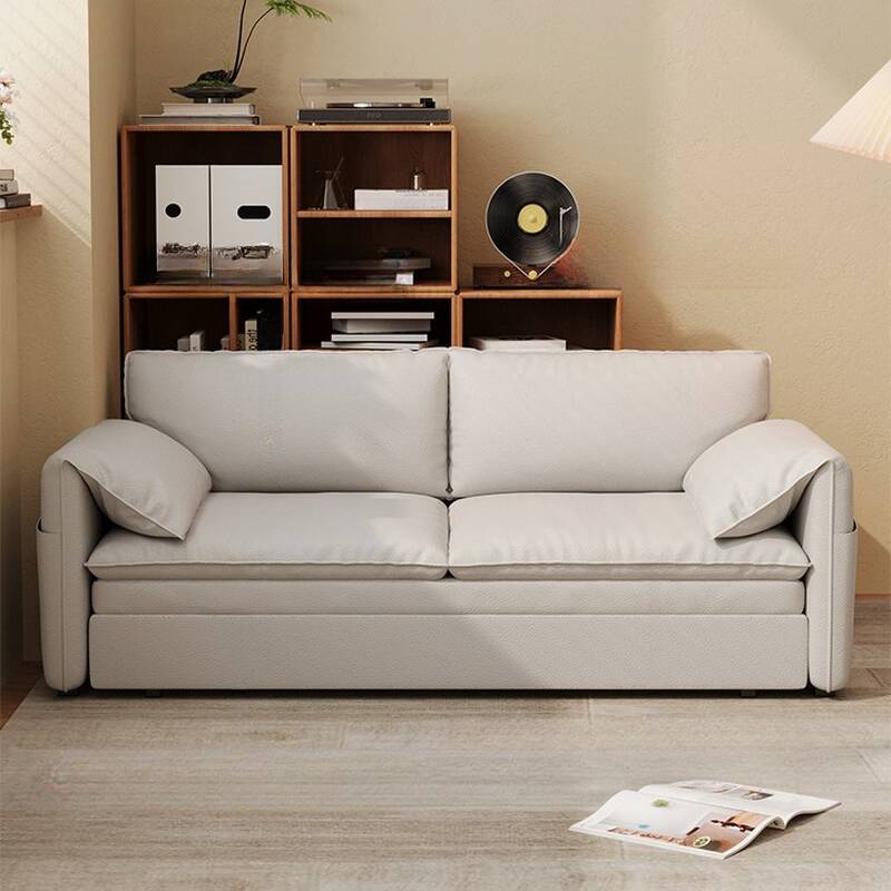 Art Deco Moisture-proof Futon Daybed with Pillow Back, Love Seat, Pillow Top Arm, and Queen Size