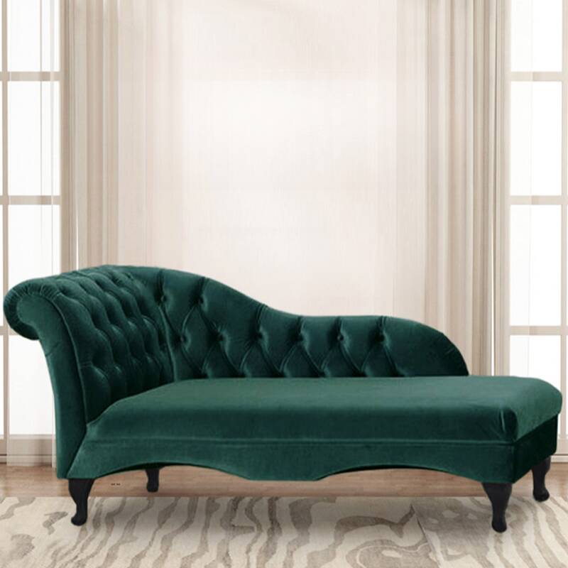 Overstuffed Chaise Lounge Loveseat with Right-hand Arm/Left Arm