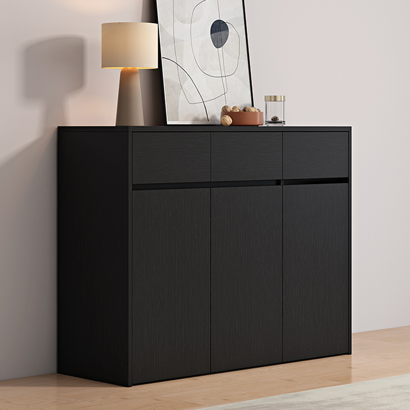 Modern Simple Style Wood Narrow Sideboard with 3 Drawers/2 Drawers, 1 Shelf, Cabinets, 3 Doors/2 Doors