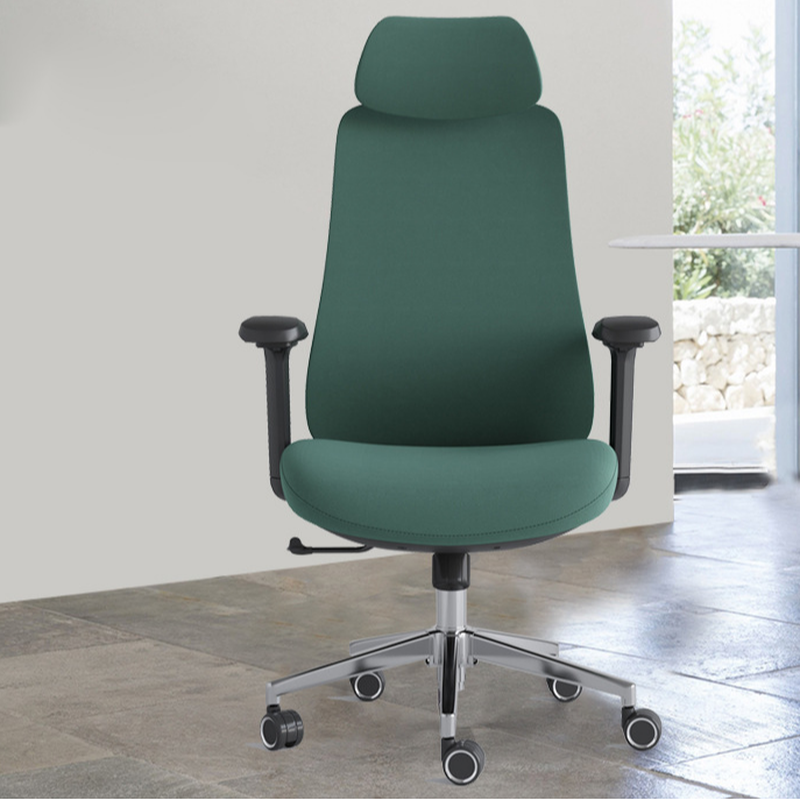 Height Adjustable Mesh Executive Chair with Lumbar Support, Armrests, Headrest, and Waterfall Seat