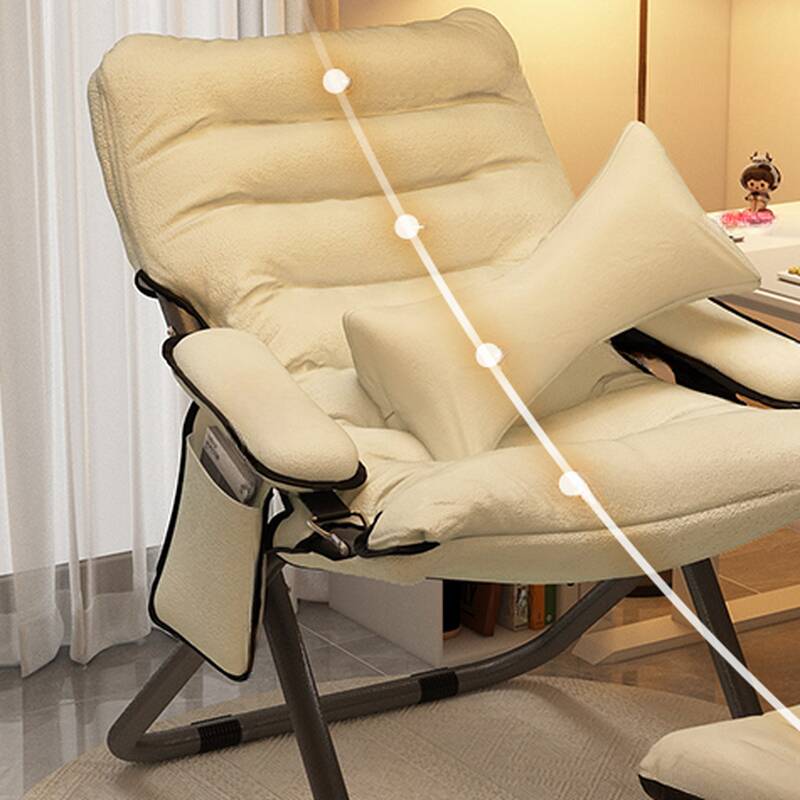 Trendy Solid Colour Reclining Accent Chair with Sewn Pillow Back