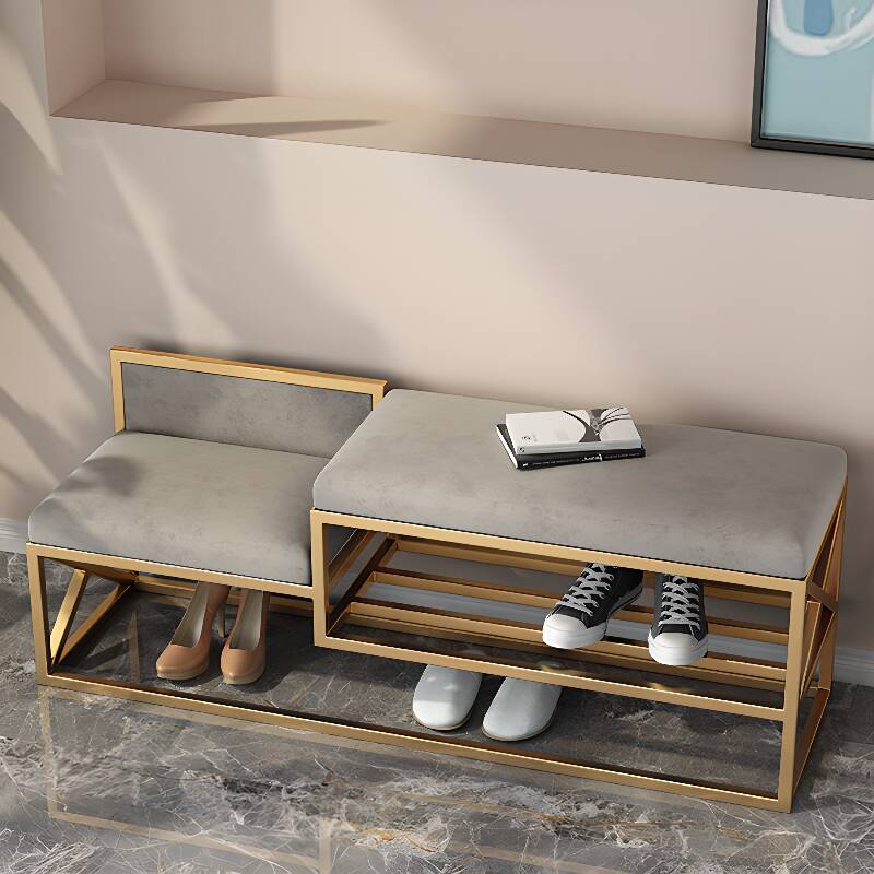 Glamorous Iron Shoe Bench