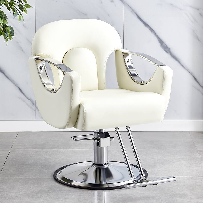 Grey/Ink/Chalk Swivel Footrest L-Shape Ergonomic Solid Colour Stainless Steel Styling Chair