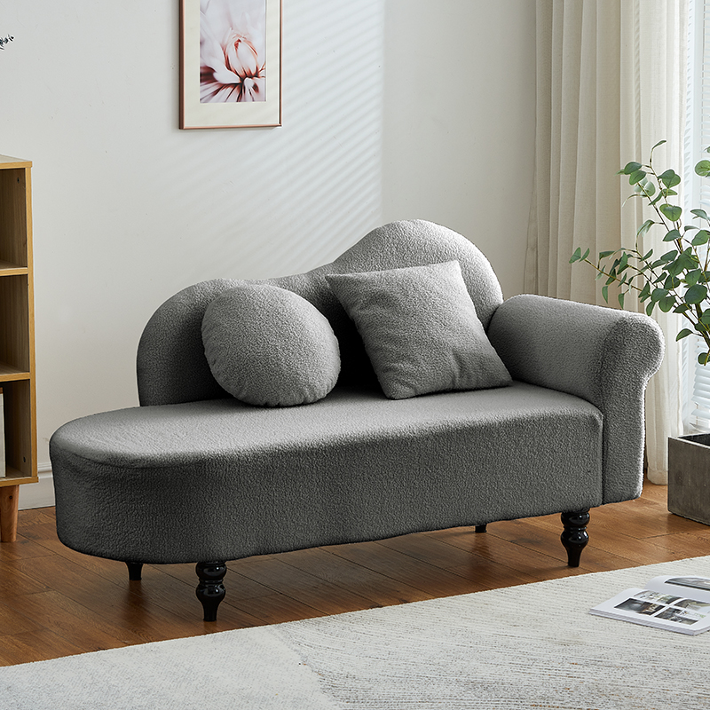 Padded Right-hand Piece Chaise Lounge Accent Chair with Corner