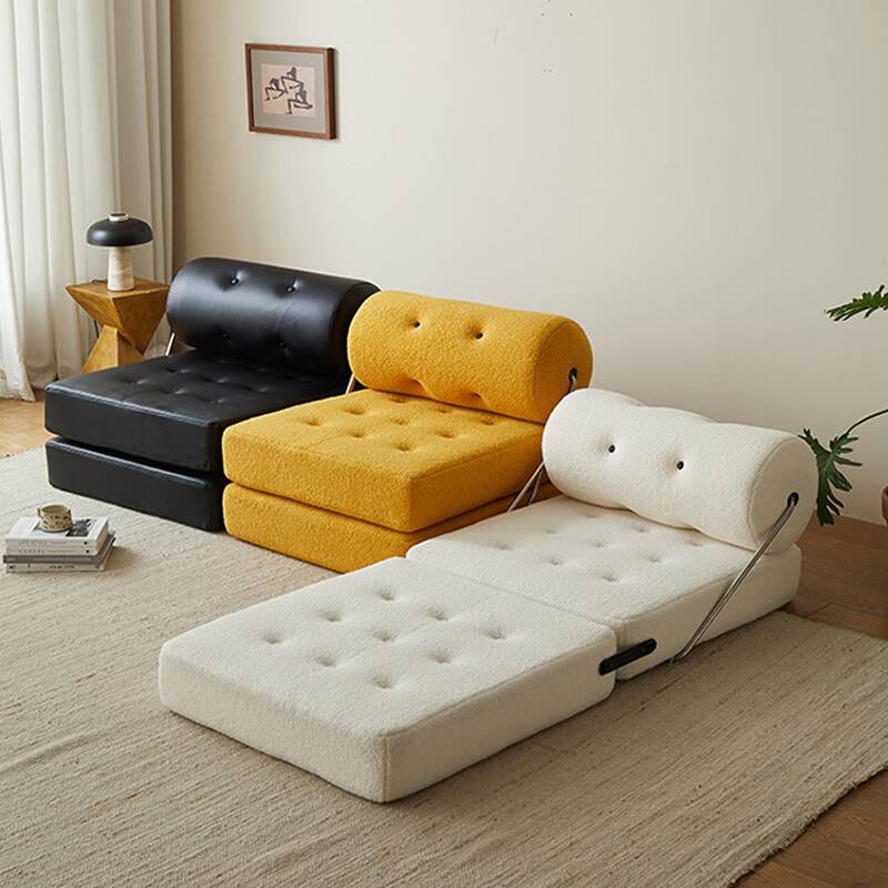 Contemporary Twin Size Bed Futon Sofa with Tufted Back, Seat 1, Button-tufted Detail