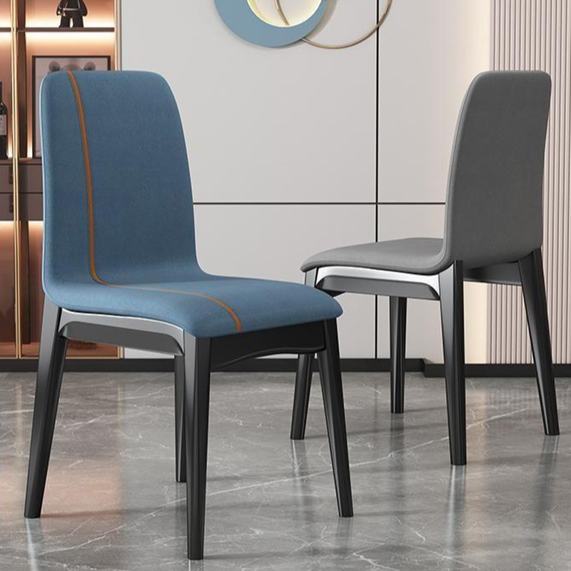 Simplistic Side Chair with Imperforate Back, Upholstered in Metal Legs