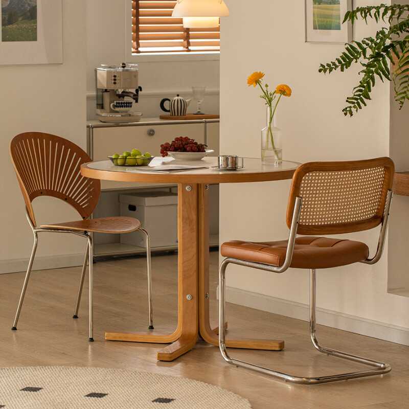 Simplistic Armless Chair with Ventilated Back, Padded, Metallic Stainless Alloy Legs