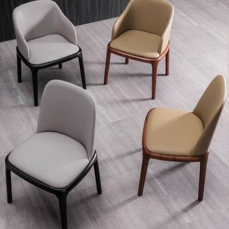 Simplistic Arm Chair with Imperforate Back, Upholstered Seat, Arms, and Rubberwood Legs