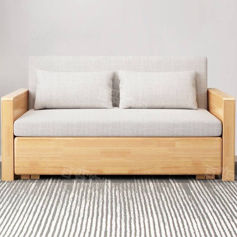 Tear Resistant Full Size/Queen Size Futon Day Bed with Pillow Back, Seats 2, Square Arm, 2 Pillows, and Detachable Mattress