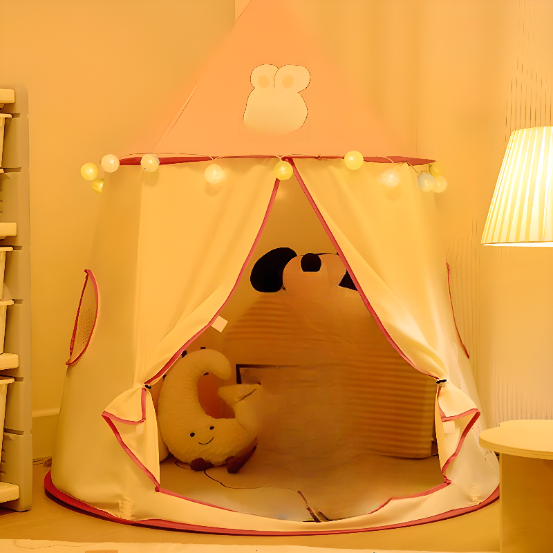 Rounded Cloth Indoor Multiple Colour Play Tents/Dollhouse with Tent Pole, 2 Windows and Floor