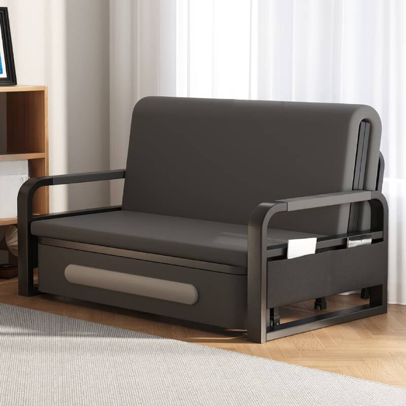 Modern Scratch-proof Full Size Sleeper Sofa with Square Arm, Tight Back and Receptacle for Seats 3