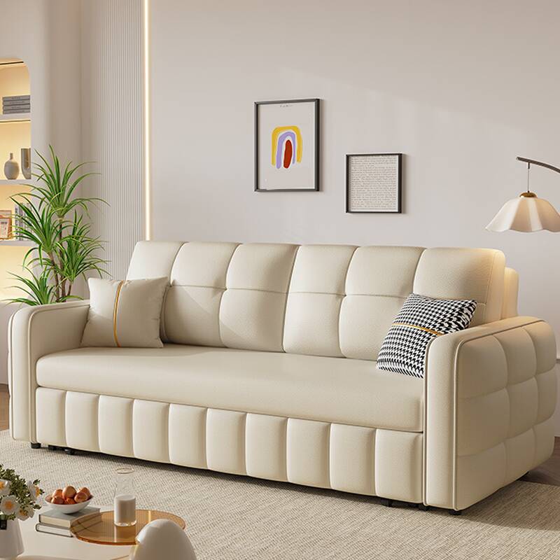 Twin XL Futon Day Bed with Tufted Back and Repository