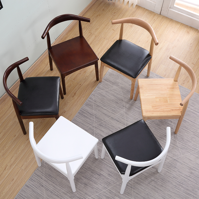 Scandinavian Style Side Chair with Rubberwood, Ventilated Back, Upholstered Seat, and White/Walnut/Wood Grain Legs