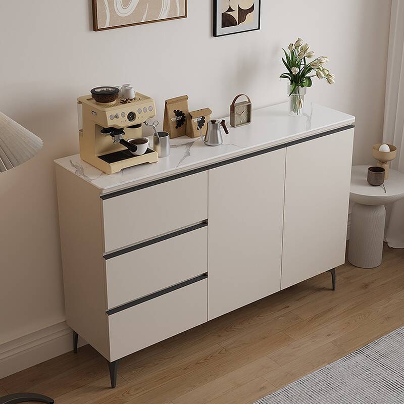 Simple Standard/Narrow Sintered Stone Sideboard with 3 Drawers, 1 Shelf and 1 Door/2 Doors/3 Doors, Pantry Hutch