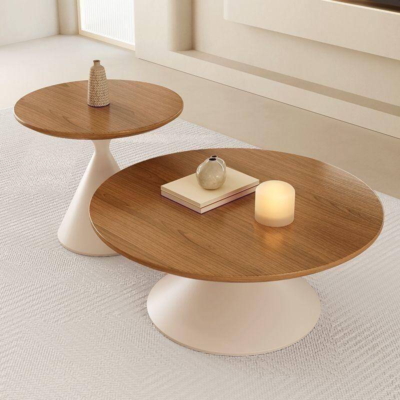 Nested Circular Engineered Wood Side Table