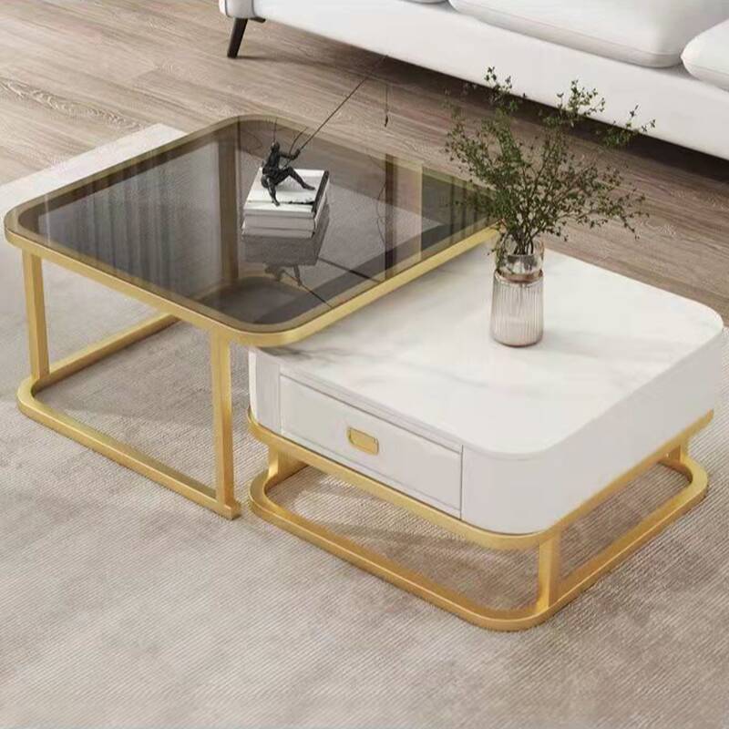 Square Nesting Coffee Table with Structured Base