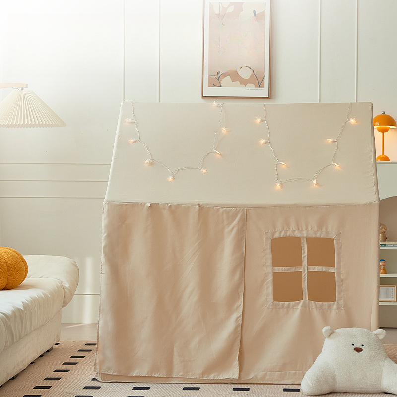 Medium（3'-5'） Chalk Indoor Textile Play Tents with Tent Pole, Windows and Floor
