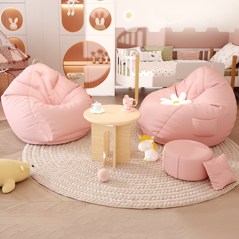 Solid Colour Microfiber Sack Chair in Burgundy/Lime Green/Auburn, Seats 1, Pre-Filled Bean Bag Chair