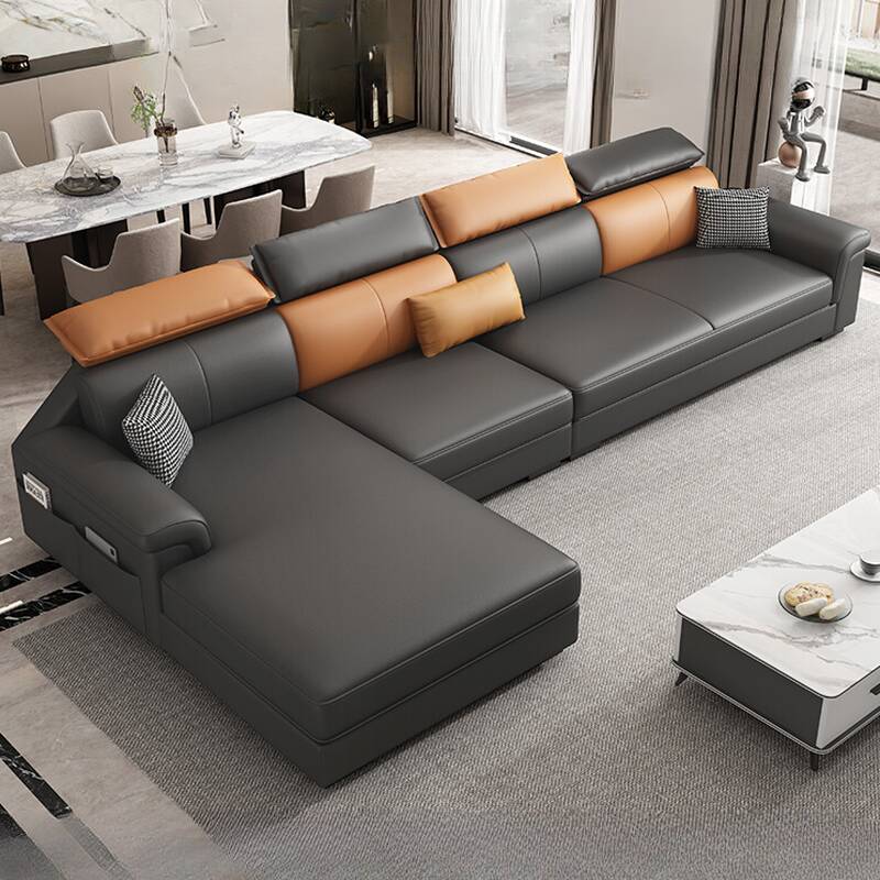 L-Shape/Straight Sofa/Sofa Chaise with Right Hand Facing Orientation and Concealed Support