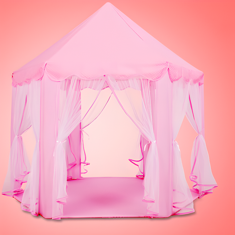 Medium（3'-5'） Indoor Fabric Play Tents with Tent Pole, Illumination Lights and Floor