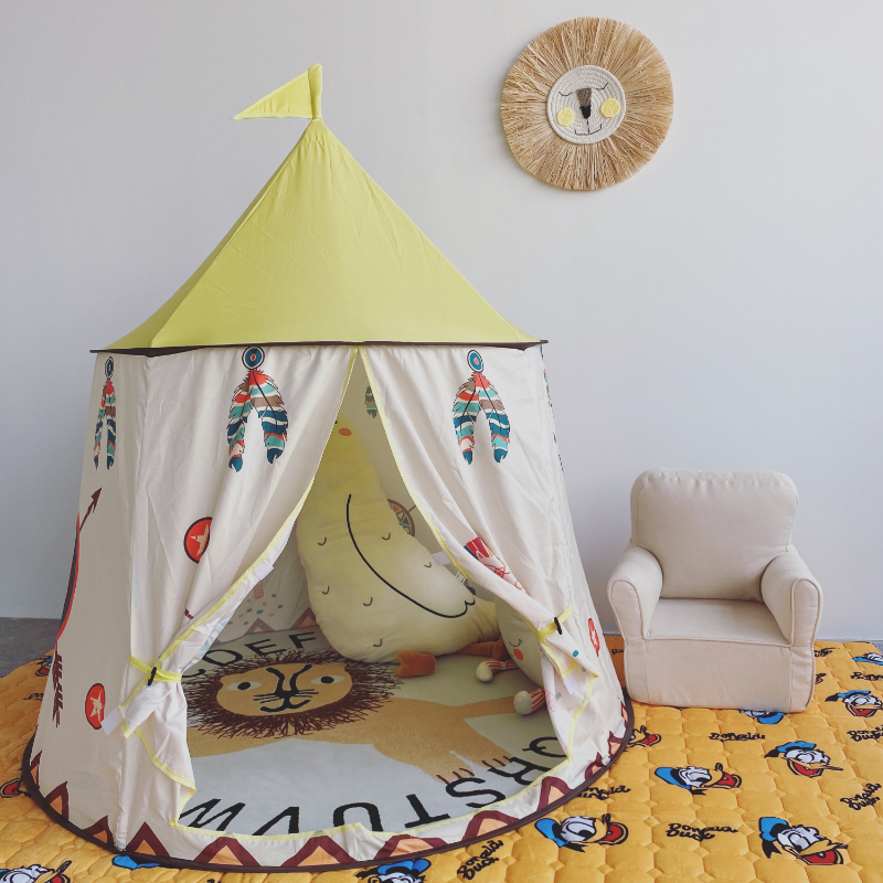Dome Indoor Fabric Play Tents with Floor, Medium（3'-5'） in Size