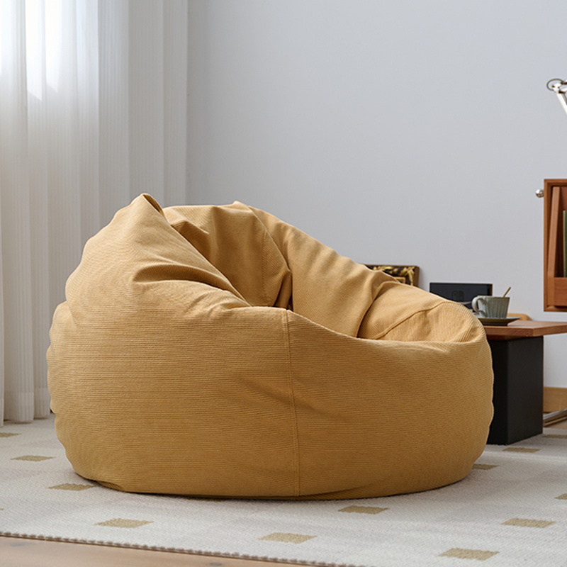 Expanded Polypropylene Beans Pre-Filled Black/Magenta/White Corduroy Bean Bag Set with Pillow and Removable Cover for Seats 1