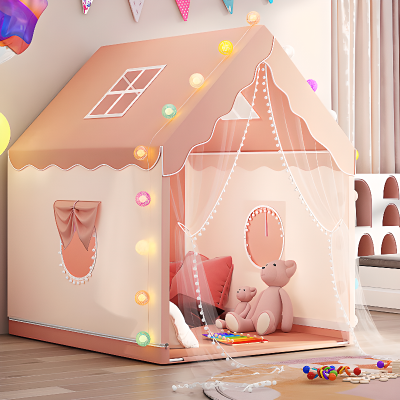 Rose Square Indoor Play Tents, with Illuminating, Windows, Skylight, Floor