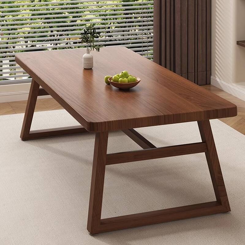 Auburn/Natural Colour Contemporary Rectangular Dining Table with
