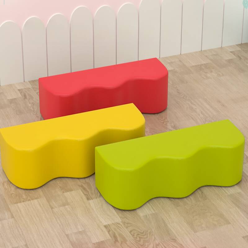 Modish Yellow Lumber Cushioned Solid Colour Sitting Bench