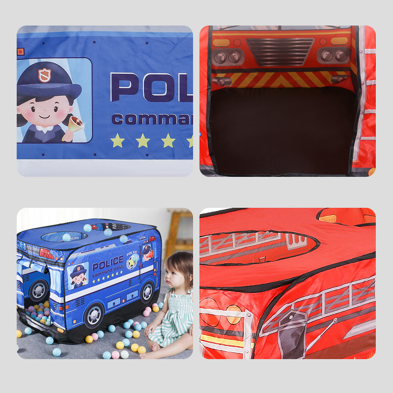 Indoor & Outdoor Use Pop Up Play Tents with Tent Pole, 2 Windows & Skylight, Medium（3'-5'）