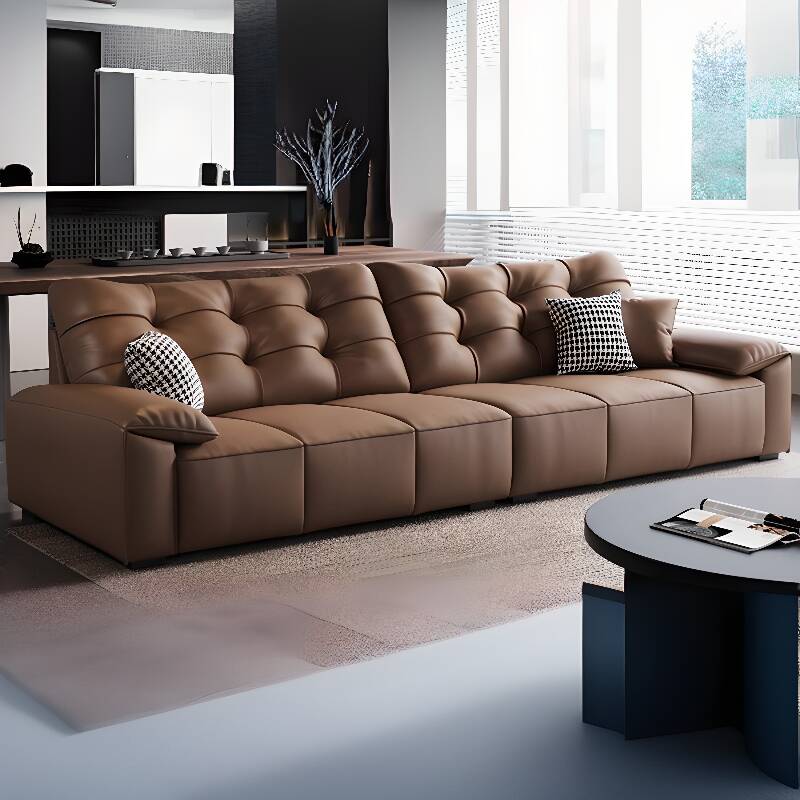 Sepia Sofa with Arm and Concealed Support