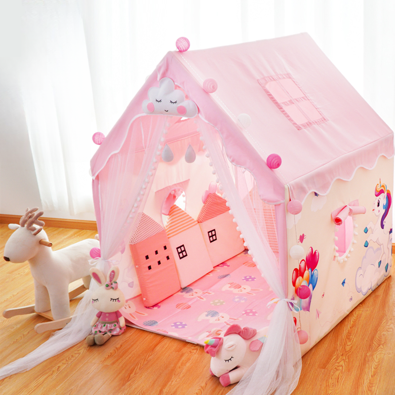 Square Indoor Play Tents with Illumination Lights, Windows, Skylight and Floor