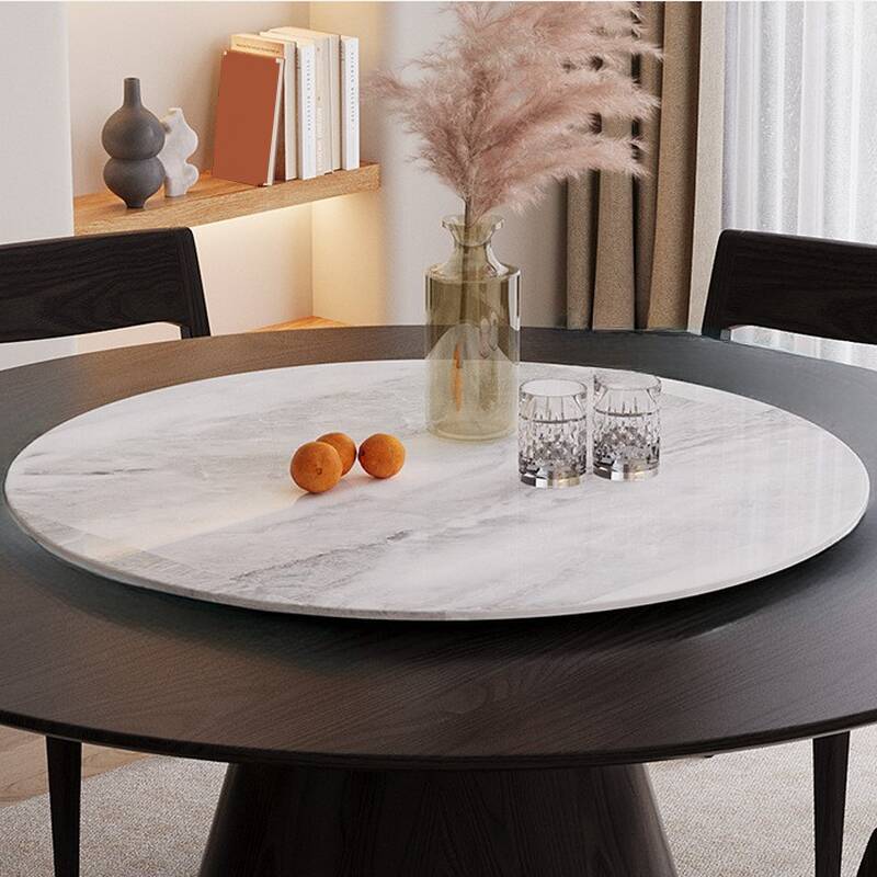 Natural Finish Solid Wood Dining Table Set for 6 with Sleek Design