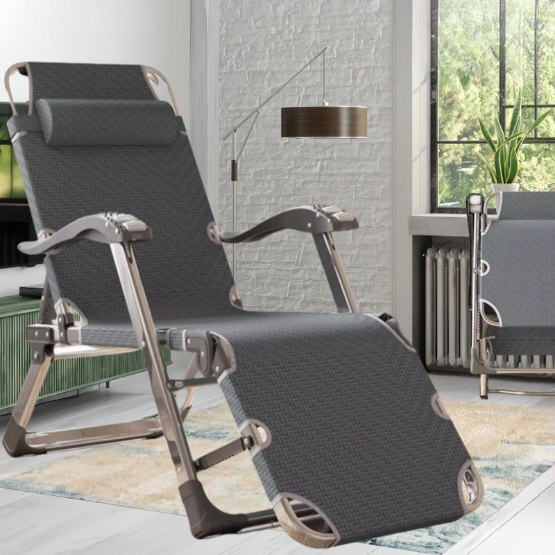 Contemporary Solid Colour Recliner Armchair with Stainless Steel Frame, Non-Rocking Base, and Locking Back Angle Adjustment