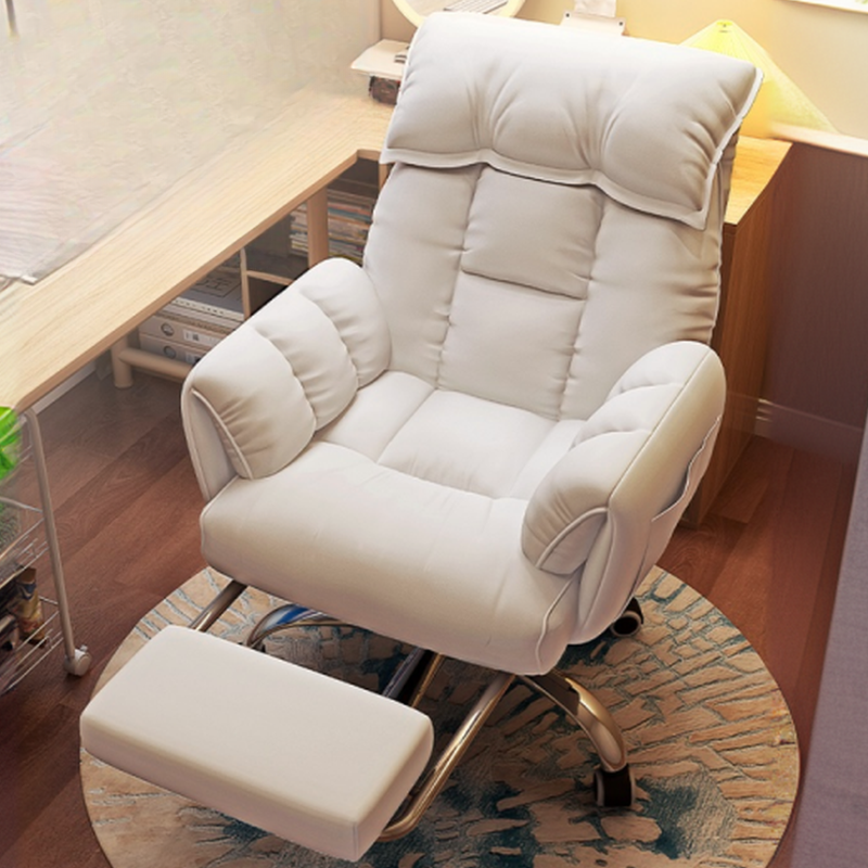 Contemporary Solid Colour Recliner Armchair with Grey/Azure/Tangerine Upholstery, Steel Frame, Rotatable Base, Locking Back Angle, and Storage Pocket