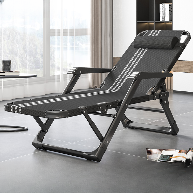 Padded Fold-up Recliner Armchair with Headrest, Fully Reclining Comfort