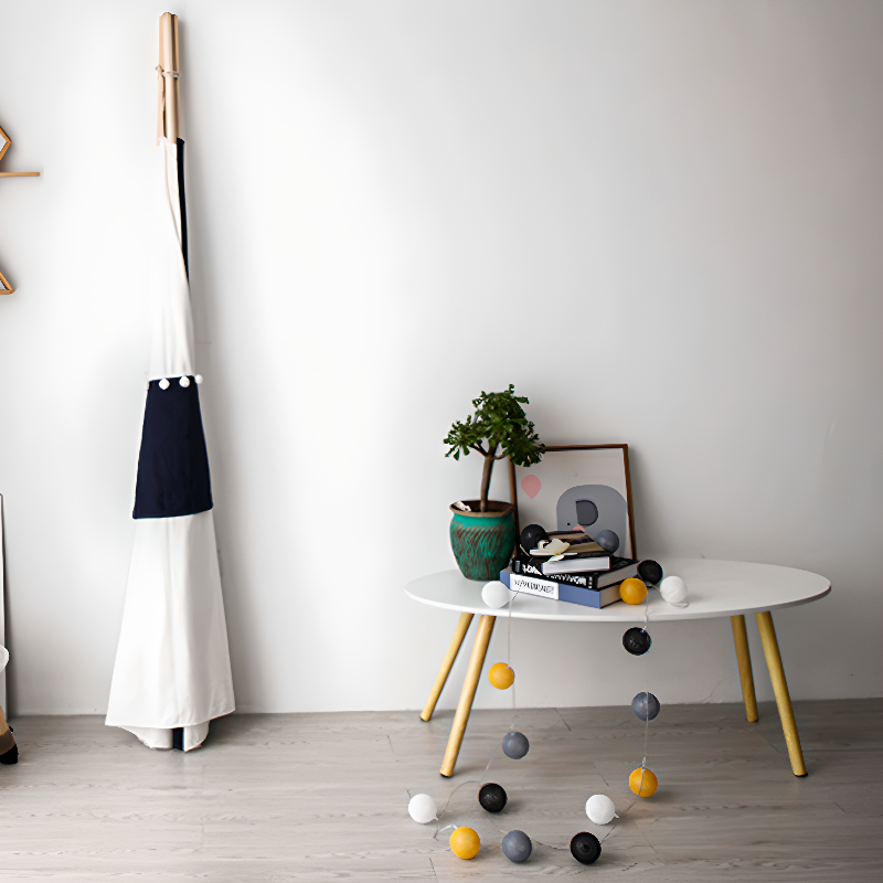 Chalk Triangular Play Tent, Triangle, Illuminating, Windows, Tent Pole, Indoor, Medium（3'-5'）