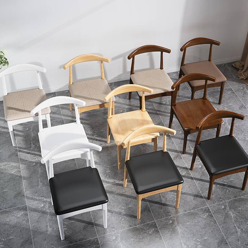 Art Deco Side Chair with Ventilated Back, Cushioned Upholstery, Chalk/Walnut/Wood Colour Timber Legs