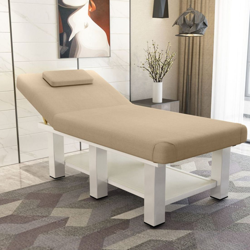 Metal Rectangular Trestle Facial Bed with 1 Chair