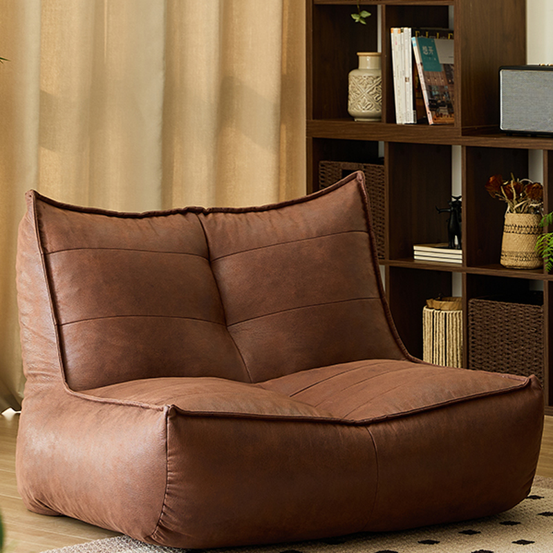 Ivory/Gray/Butter Colour Solid Colour Bean Bag Chair for Seats 1 with Bean Bag Chair and Zipper Closure, Fill Included