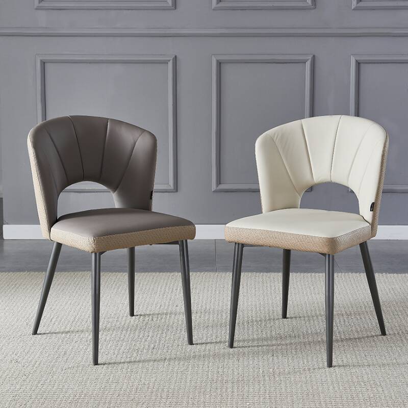 Sleek Side Chair with Ventilated Back, Cushioned Seat, Midnight Black Alloy Legs