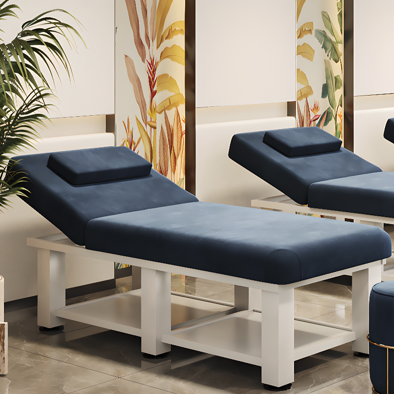 Fixed Height Metal Rectangle Massage Bed with Trestle Base