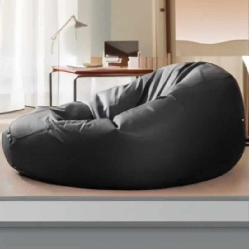 Adult Armless Bean Chair in Black/Dark Blue, Environmentally Friendly and Moveable