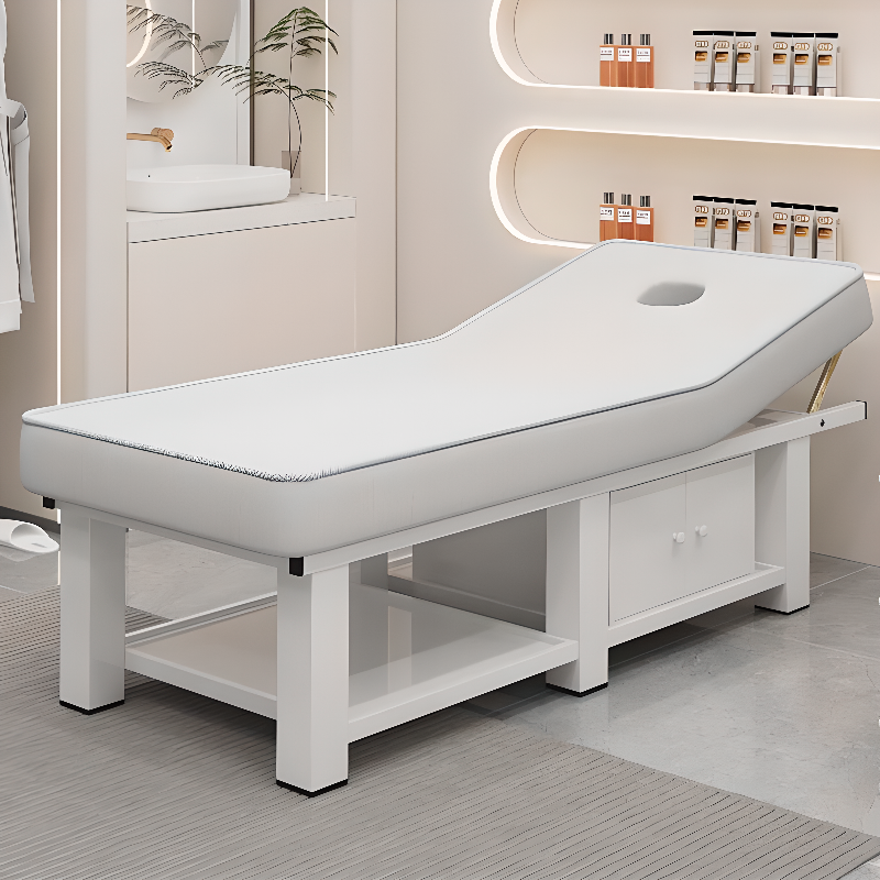 Metal Trestle Base Multi-level Adjustable Rectangular Facial Bed