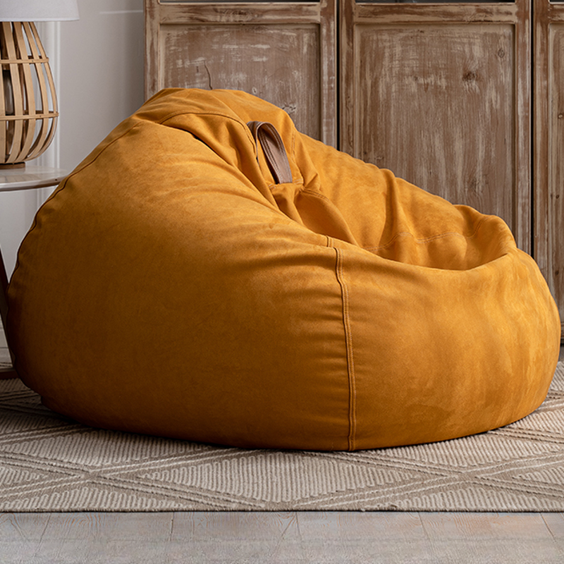 Solid Colour Beanbag Shape Chair with Removable Cover, Bean Bag Chair, Seats 1, Fill Included, Ultrasuede, Gray/Green/Rose