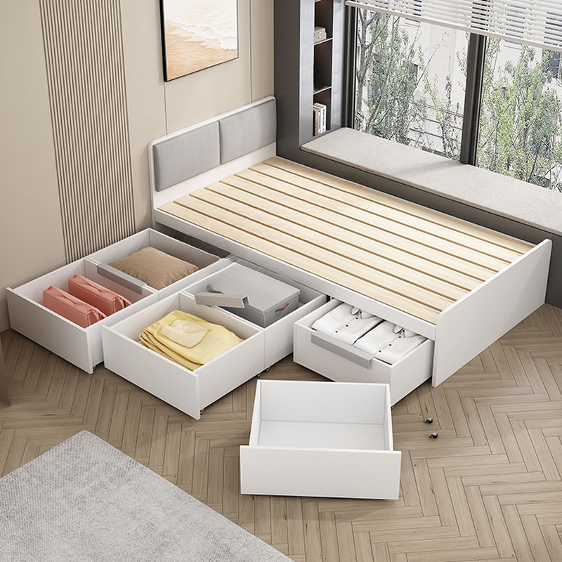 White Modish Storage Bed