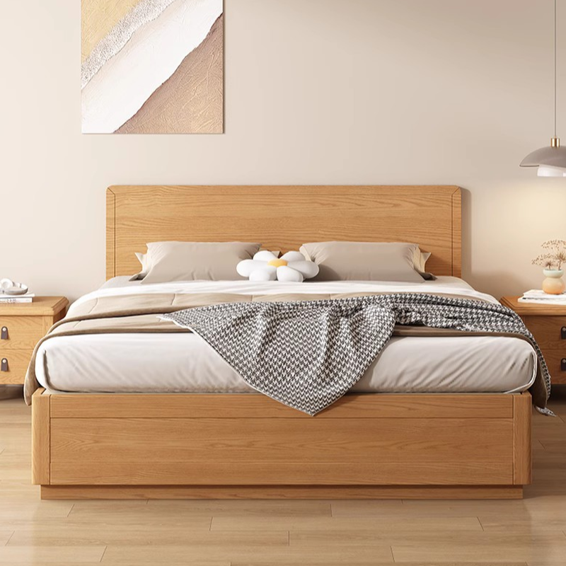 Modish Pallet Bed Frame with Panel Headboard